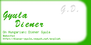 gyula diener business card